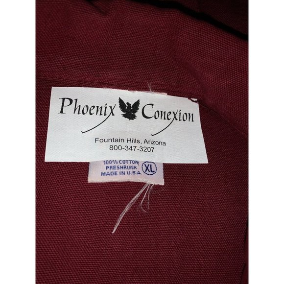 Phoenix Conexion USA Sz XL ART to WEAR Hand Painted Burgundy Red Jacket EUC - Picture 9 of 9